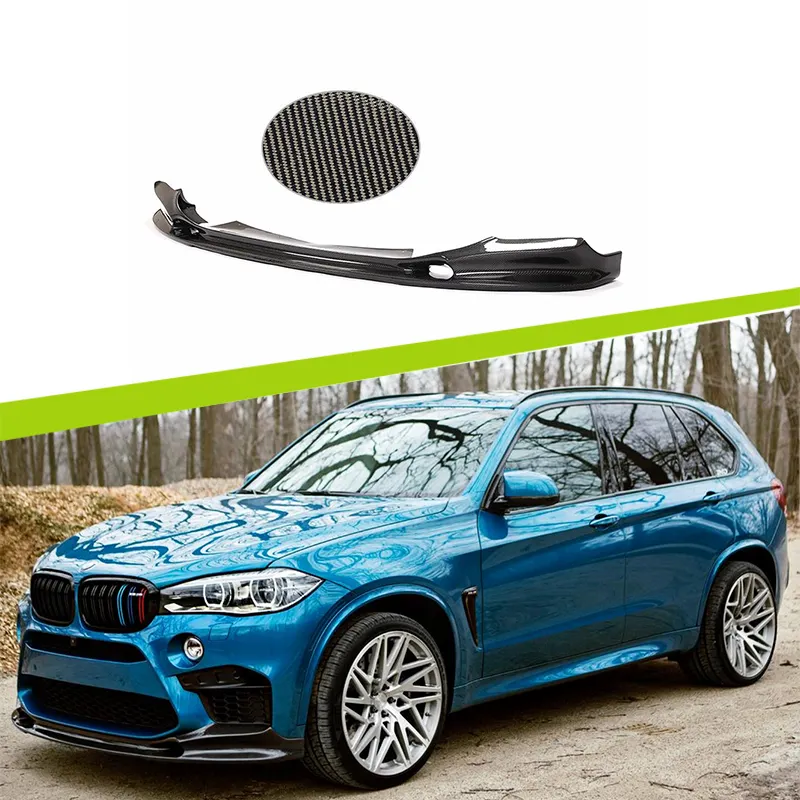 Carbon Fiber V Type Front Bumper Lip for BMW X5M X6M F85 F86