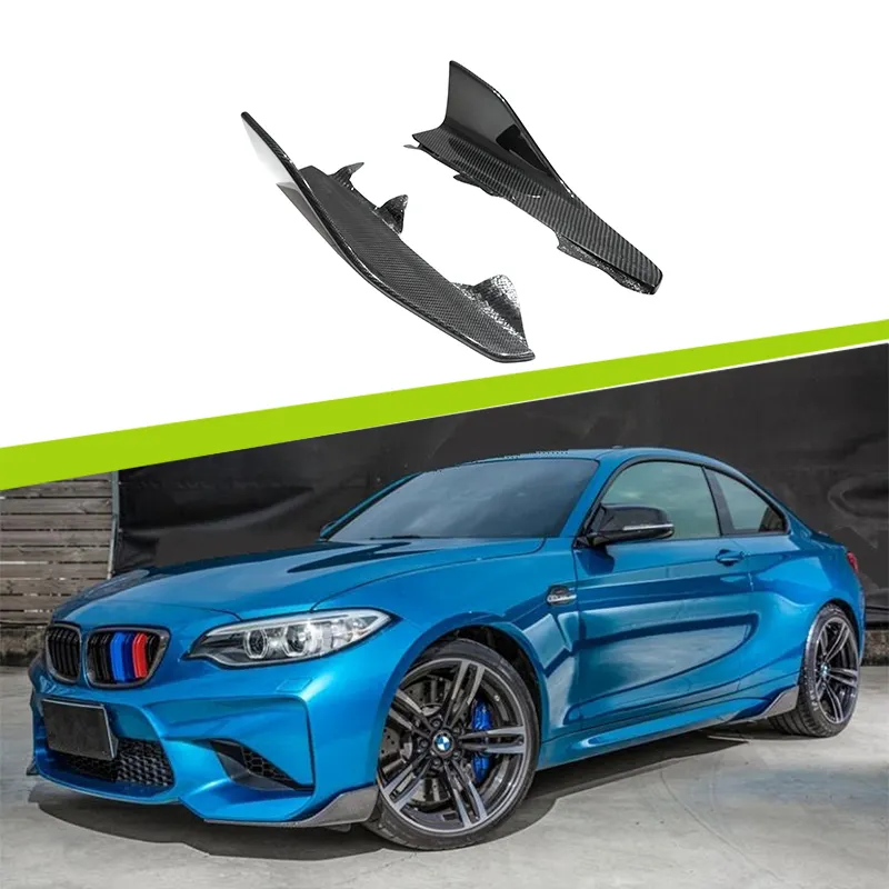 Dry Carbon Fiber Side Skirt Splitters Winglets for BMW 2015-2021 F87 M2