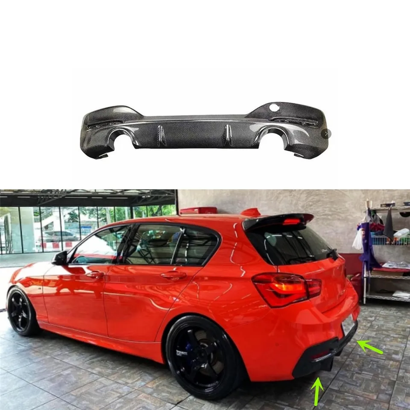 Shark Dynamic SKD Carbon Rear Bumper Lip Diffuser for BMW 1 Series F20 LCI