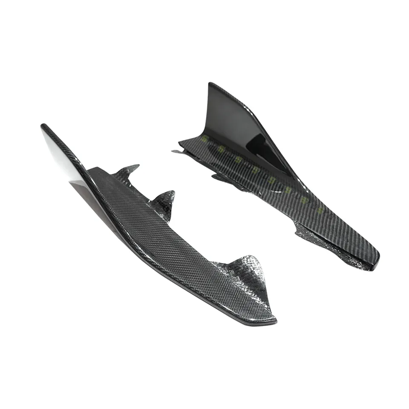 Dry Carbon Fiber Side Skirt Splitters Winglets for BMW 2015-2021 F87 M2