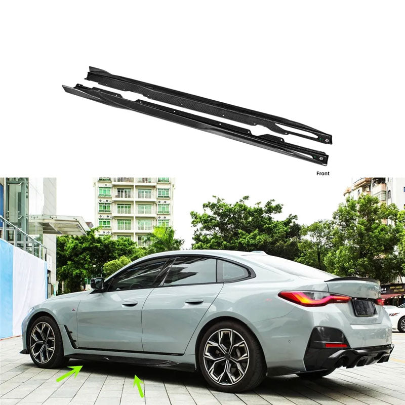 Shark Dynamic Carbon Side Skirt for BMW 4 Series G26 Sedan 21-on Door Lip Body Kit