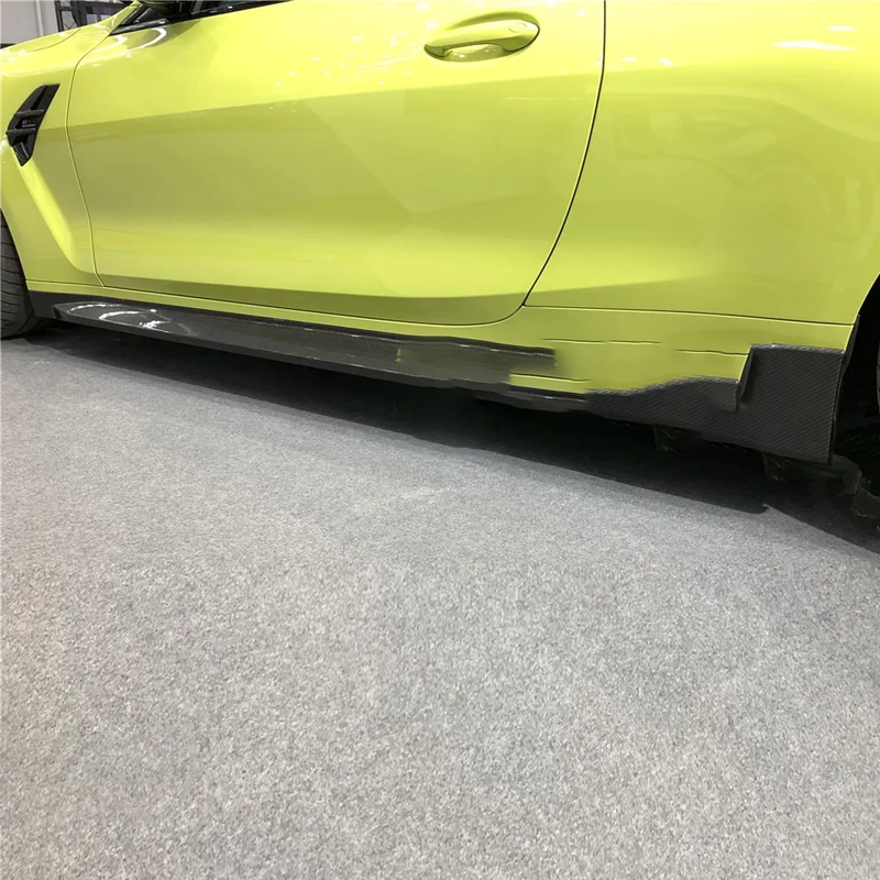 Shark Dynamic Side Skirt Extension for BMW G80 M3 - Carbon Fiber M Performance Style