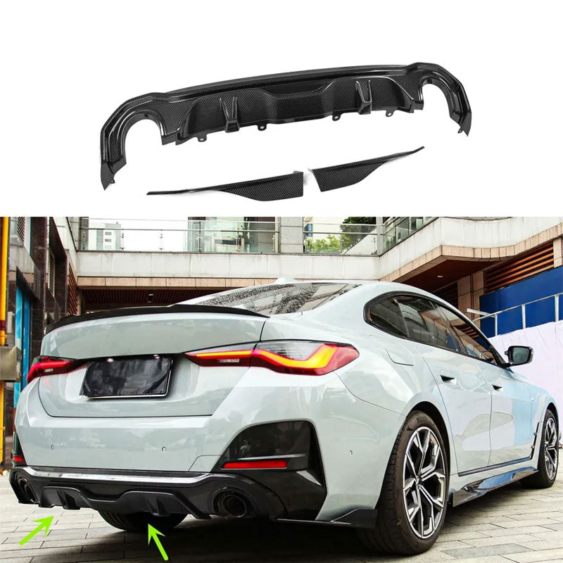 Shark Dynamic Carbon Fiber Rear Diffuser for BMW 4 SERIES G26 Sedan 2021-on Rear Diffuser