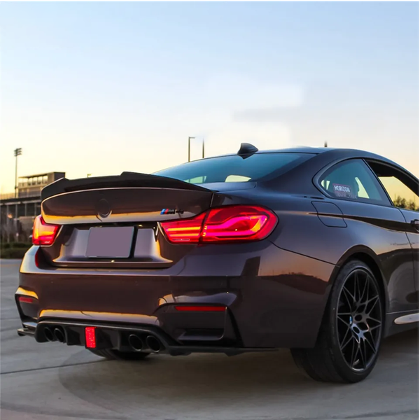 BMW F80 M3 F82 M4 Dry Carbon Fiber Rear Diffuser - Shark Dynamic K Style