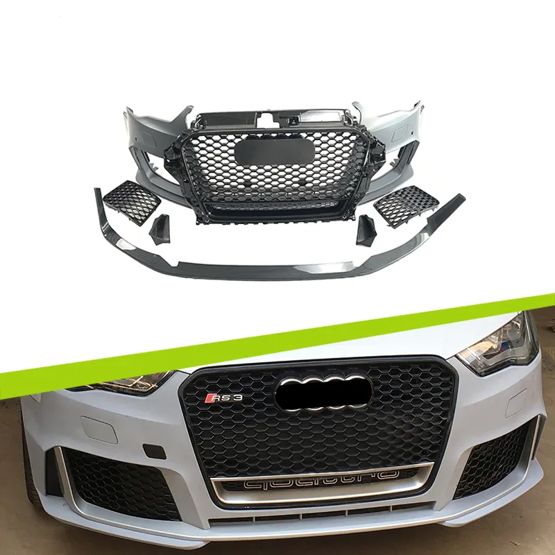 Audi A3 8V Sportback Sedan RS3 Style Body Kit Grill Front Bumper