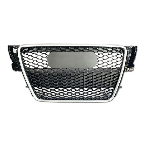 Audi A5 S5 RS5 Style Honeycomb Front Grille (2007-2012) – Black Silver Finish