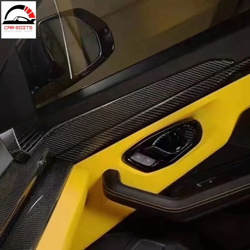 3K Glossy Carbon Fiber Door Panel Trim for Lamborghini Urus