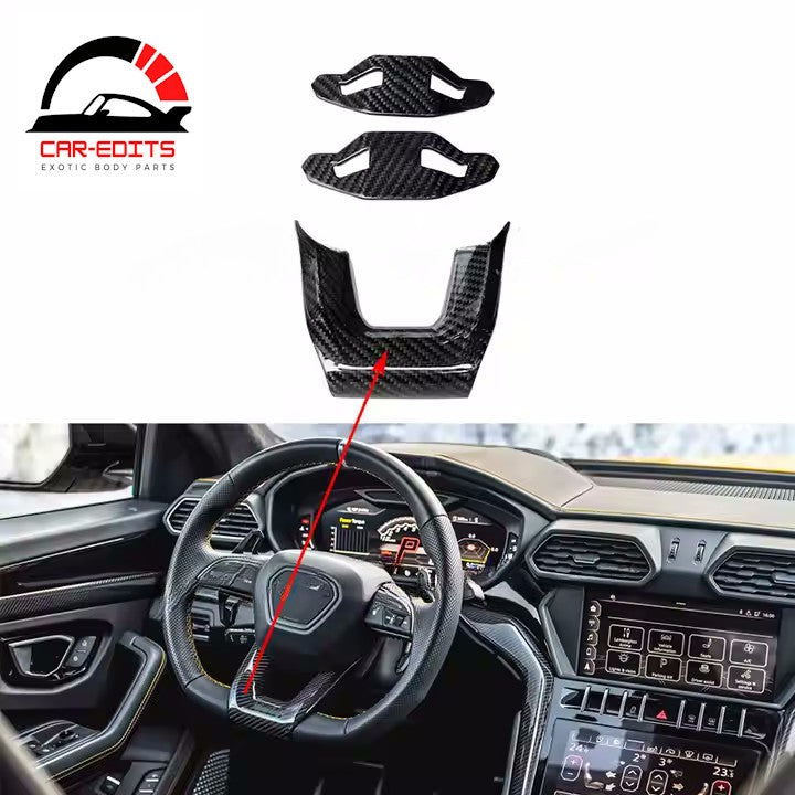 Carbon Fiber Steering Wheel Cover for Lambor URUS