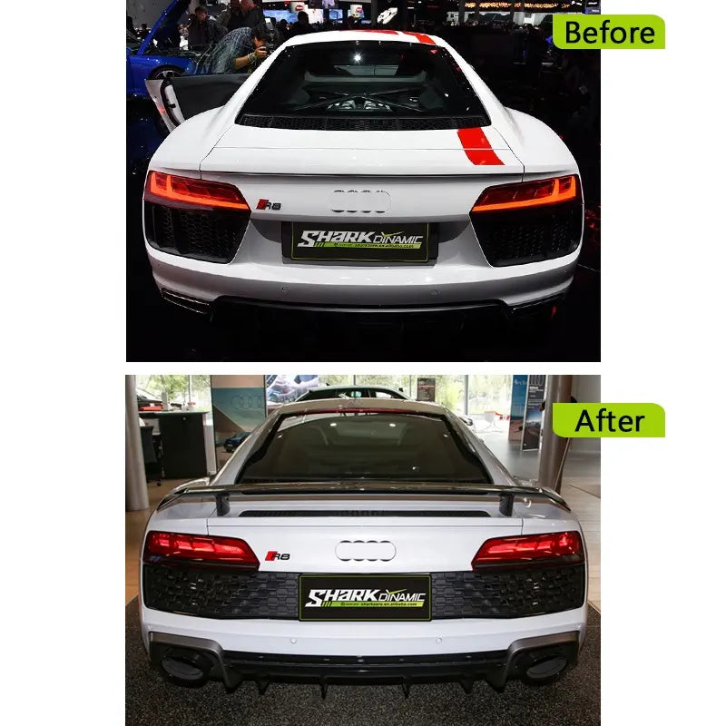 Audi R8 V10 Coupe 2016-2018 Body Kits Rear Bumper Lip Rear Diffuser