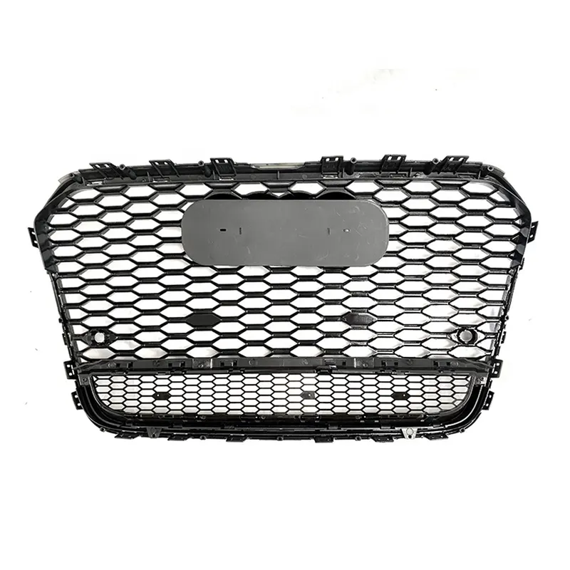 Black Honeycomb Front Grill Quattro for Audi A6 C7 S6 RS6, 2013-2015